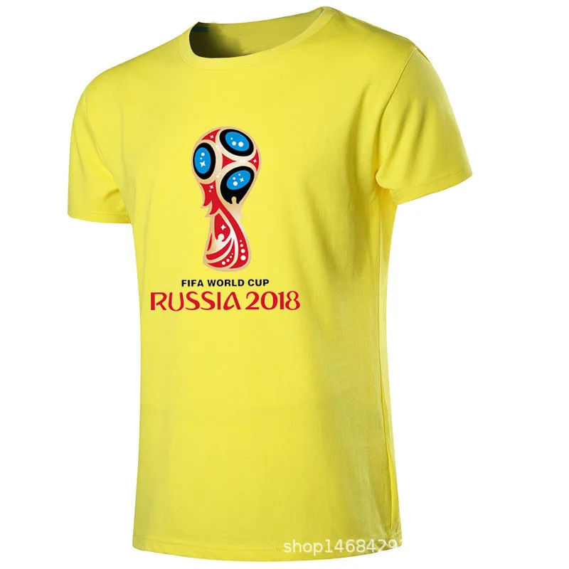 

2018 Foreign Trade World Cup T-shirt Custom Ouma Cultural Shirt Cotton 200 Grams Screen Printing Sublimation Sportswear