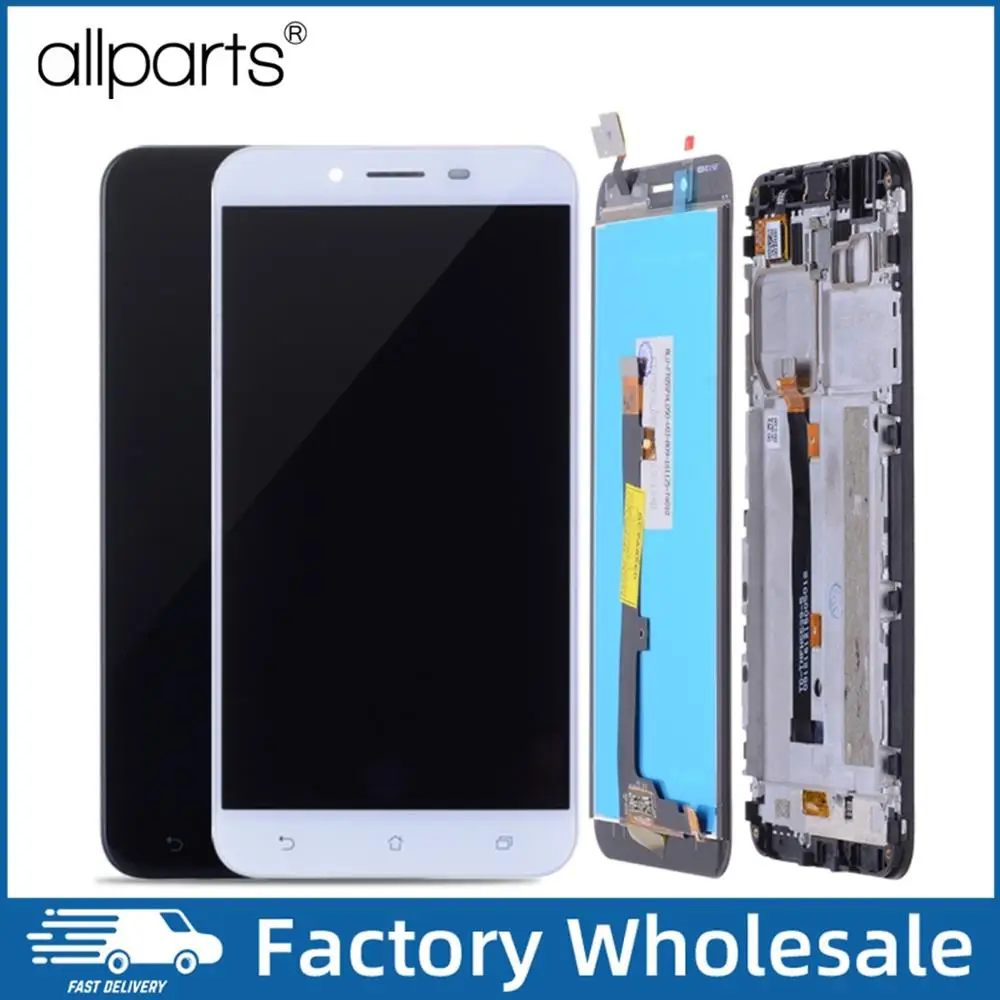 Дешево Дисплей для ASUS Zenfone 3 Max ZC553KL X00DD font b LCD b font в сборе с тачскрином на рамке Оригинал черный белый золотой