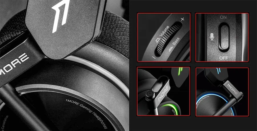 surround son jeu écouteurs lumineux led para computador ordinateur