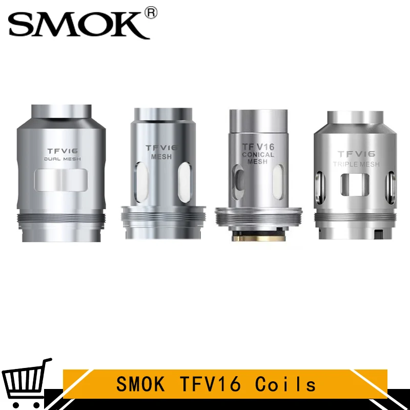 3 шт./лот Оригинал SMOK TFV 16 сетка катушка 0.17ohm Двойная 0.12ohm Тройная 0.15ohm испаритель