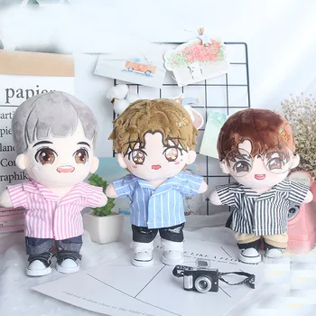 

handmade doll clothes 15cm 20cm exo baby clothes with striped shirt doll coat doll accessories