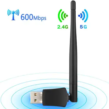 

2.4G / 5.8G Dual-Band Wireless Network Card Plastic 802.11Ac Usb Dual-Band 600M Wireless Network Card 1 Set