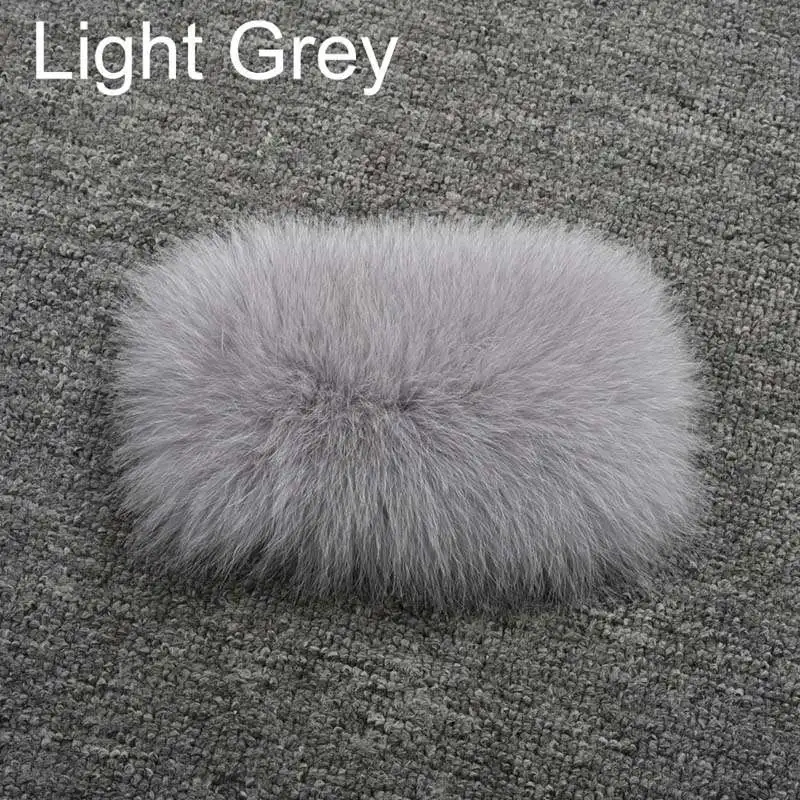 Light Grey Новое поступление, женская шуба из натурального Лисьего меха, натуральный толстый теплый меховой жакет, роскошная модная короткая стильная верхняя одежда с карманами S7570 - Цвет: Light Grey