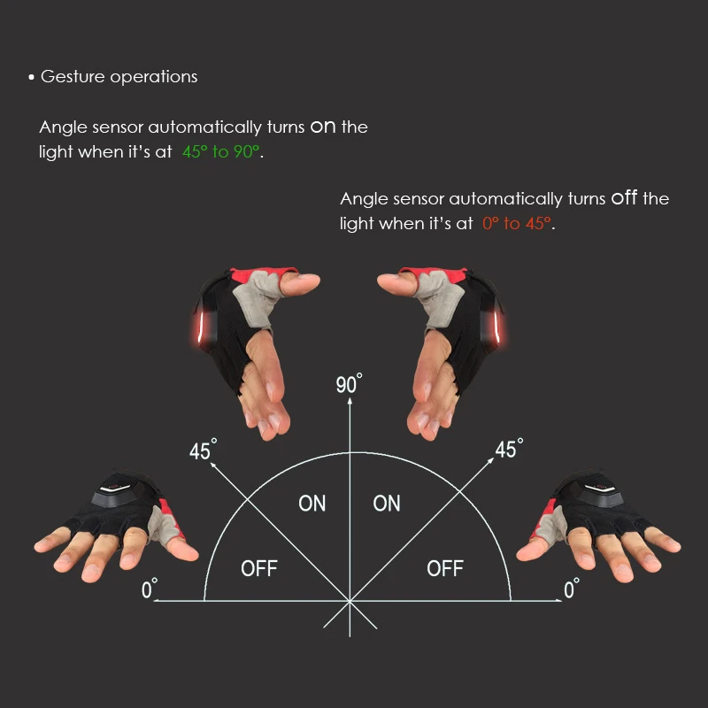 Для мужчин Для женщин велосипедные перчатки интеллигентая(ый) светодиодный поворотник Предупреждение светильник уличные Верховые перчатки для дорожного велосипеда