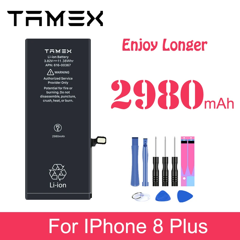 Литий-ионный аккумулятор для iPhone 8 plus 2980 мАч | Мобильные телефоны и аксессуары