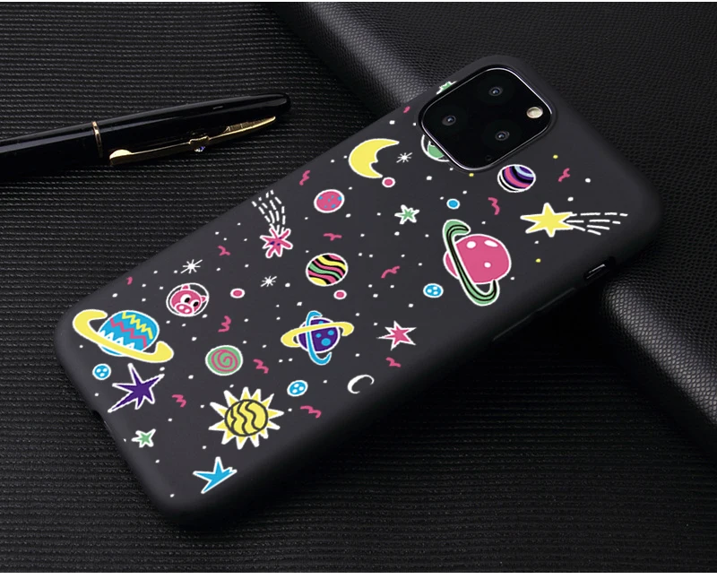 Чехол для телефона с изображением космонавта Луны, космонавта для iphone 7, 8, X, чехол для iphone 6, 7 plus, XR, XS, 11Pro, Max, планета, звезда, матовый мягкий чехол