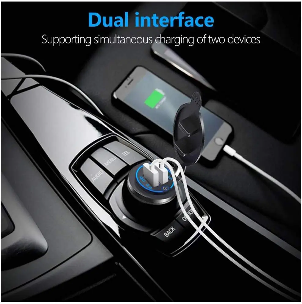 DIY QC3.0 Dual USB Зарядное устройство сенсорный выключатель автомобиля Зарядное устройство 60 см кабель с предохранителем для детей возрастом от 12 V/24 V автомобиль лодки морские Грузовик Мотоцикл SUV UTV