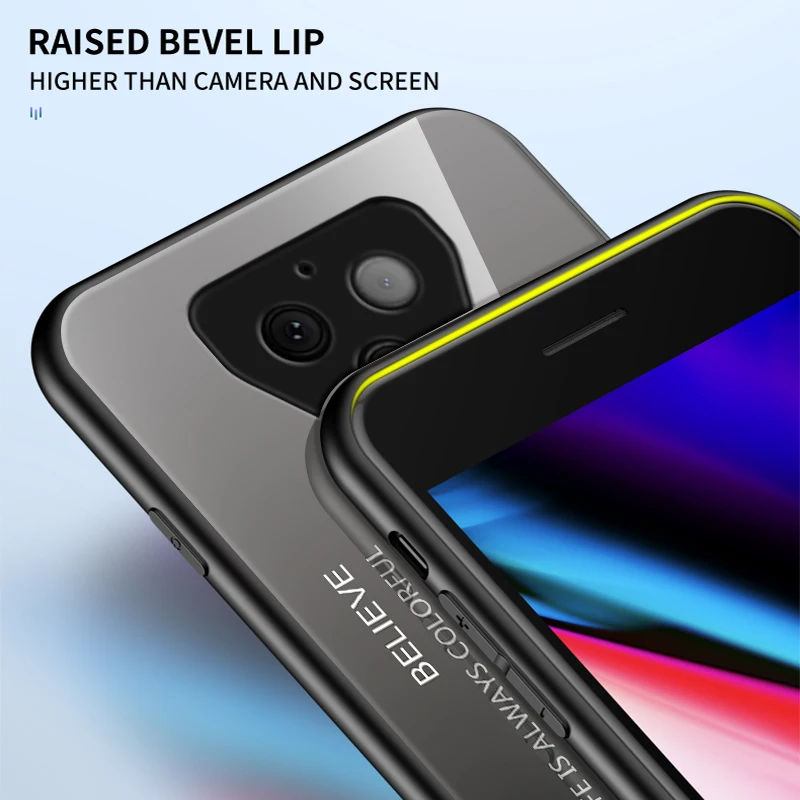 For Xiaomi Black Shark 3 Pro Case Gradient Tempered Glass Soft Silicone Bumper Case Cover For Blackshark 3 Pro Gobal Funda For Xiaomi Black Shark 3 Pro Case Gradient Tempered Glass Soft Silicone Bumper Case Cover For Blackshark 3 Pro Gobal Funda