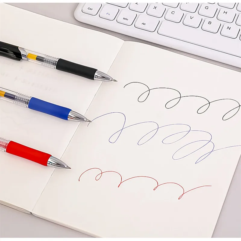 

Simple Bullet Press Pen Student Exam Press Type Large Capacity Gel Pen Learning Office Stationery Signature Pen