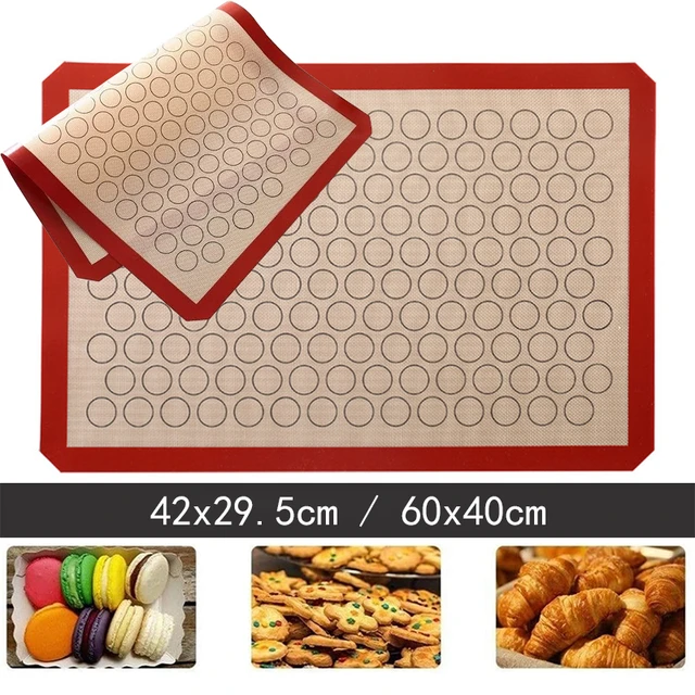 Silicone Baking Mat,26 x 16 Extra Thick Large Non Stick Sheet Mat with  Measurement Non-slip Dough Rolling Mat,Reusable Food Grade Silicone Counter  Mat for Making Cookies,Macarons,Bread and Pastry 
