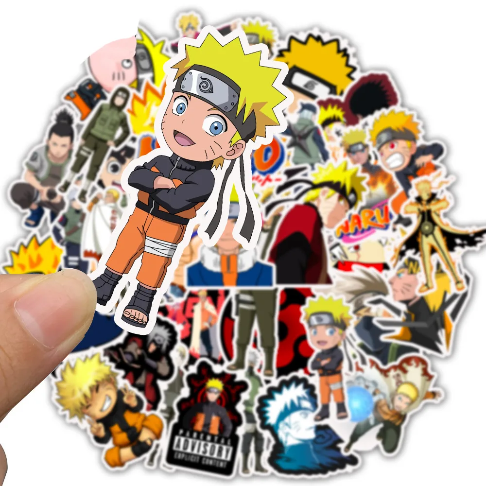 10 Вт, 30 Вт, 50 шт. в лоте; тапочки в виде персонажа аниме стикеры Naruto Водонепроницаемый ПВХ бутылка для воды в автомобиль гитара для катания на сноуборде Мотоцикл круто Стикеры детские игрушки