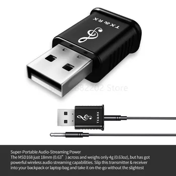 

2 in 1 USB Bluetooth Adapter Transmitter Receiver 5.0 Adapter Aptx Wireless Headphone PC Music Receptor Audio Bluetooth
