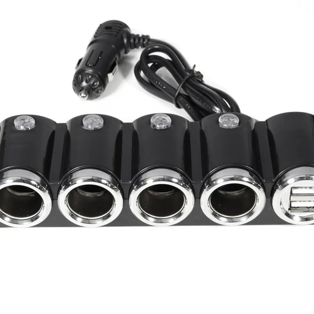 DC 12 V/24 V USB 4 Way мульти разветвитель автомобильного прикуривателя USB зарядное устройство адаптер питания с переключателем зарядное устройство для iPhone