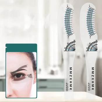 

2pcs/set New Eyelash Measuring Ruler Eyelashes Length Curling Degree Ruler Lashes Symmetrical Positioning Extension Styling Diy
