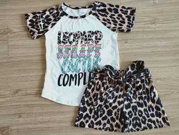 

2020 Kids Boutique Toddler Baby Girl Clothes Letter Fultter & Leopard Ruffles Pants 2PCS Little Girls Outfit Kids Clothing Sets
