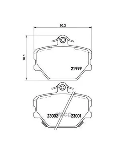 Комплект Тормозных Колодок Дисковый Тормоз Brembo P50038 Brembo арт. P50038
