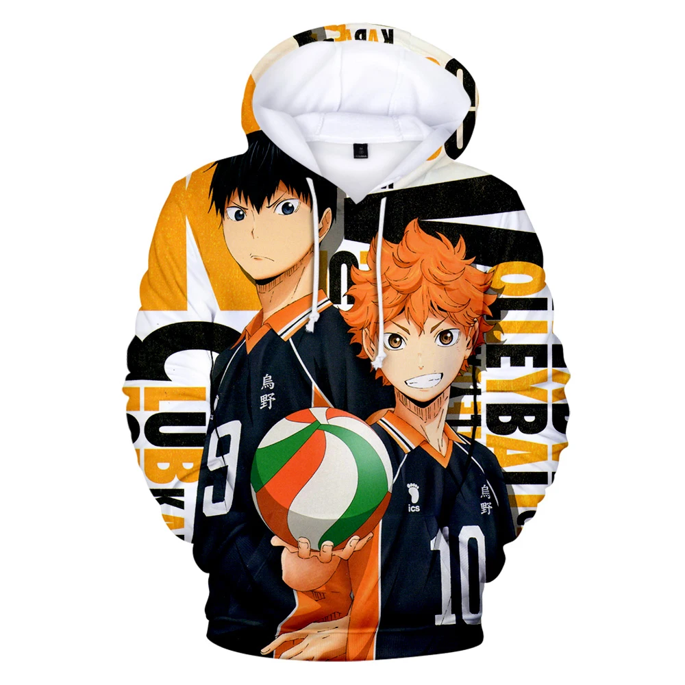 Горячий 3D комикс Haikyuu! Толстовки с капюшоном для мужчин и женщин уличная одежда