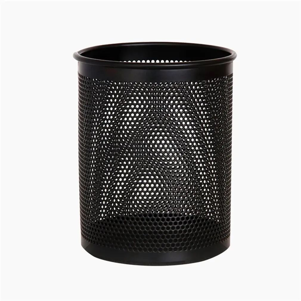 

DELI 909 Round Shape Metal Pencil Pen Holder Container Black School Office Stationery Storage Box Students Pen Holder