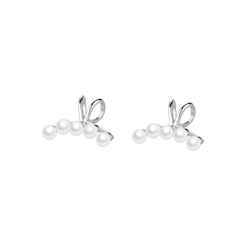 Silver Color Simple Pearl Ear Clip Earrings For Women Without Piercing Minimalist Fashion Jewelry Accessorie LIVVY ear clip earrings clip earrings ear clip ear accessories