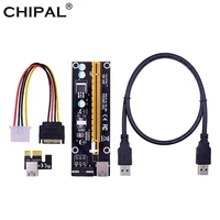 Chipal VER006S Pci-E Riser Card 60Cm 100Cm Usb 3.0 Cable Pcie 1X Om 16X Extension Adapter Sata 4Pin power Voor Grafische Kaart