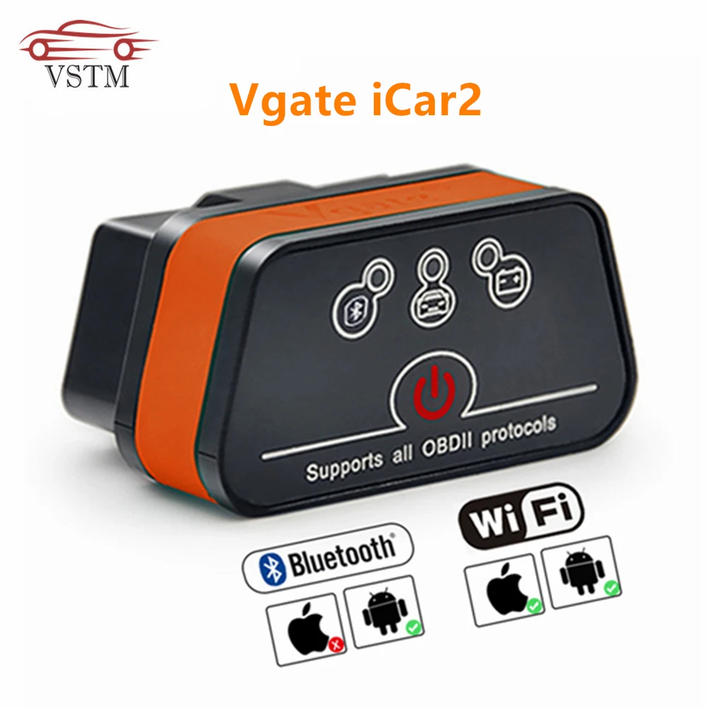 Vgate iCar2 ELM327 obd2 Bluetooth сканер elm 327 V2.1 obd 2 wifi icar 2 автоматический диагностический сканер для android/PC/IOS