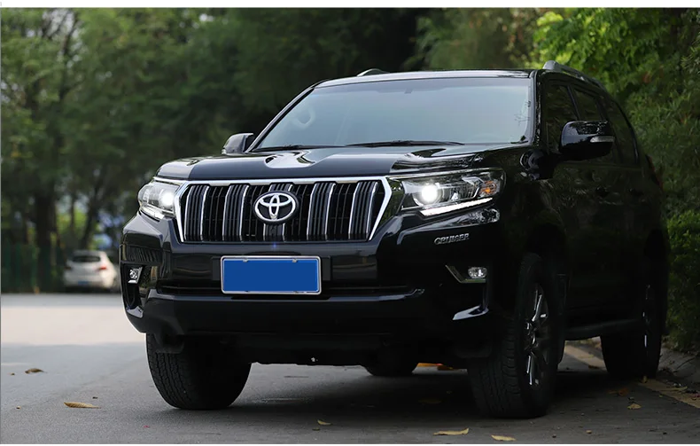 Автомобильные стильные фары для Toyota Prado двойные линзы все светодиодные фары дальнего света ближнего света динамическая Поворотная фара