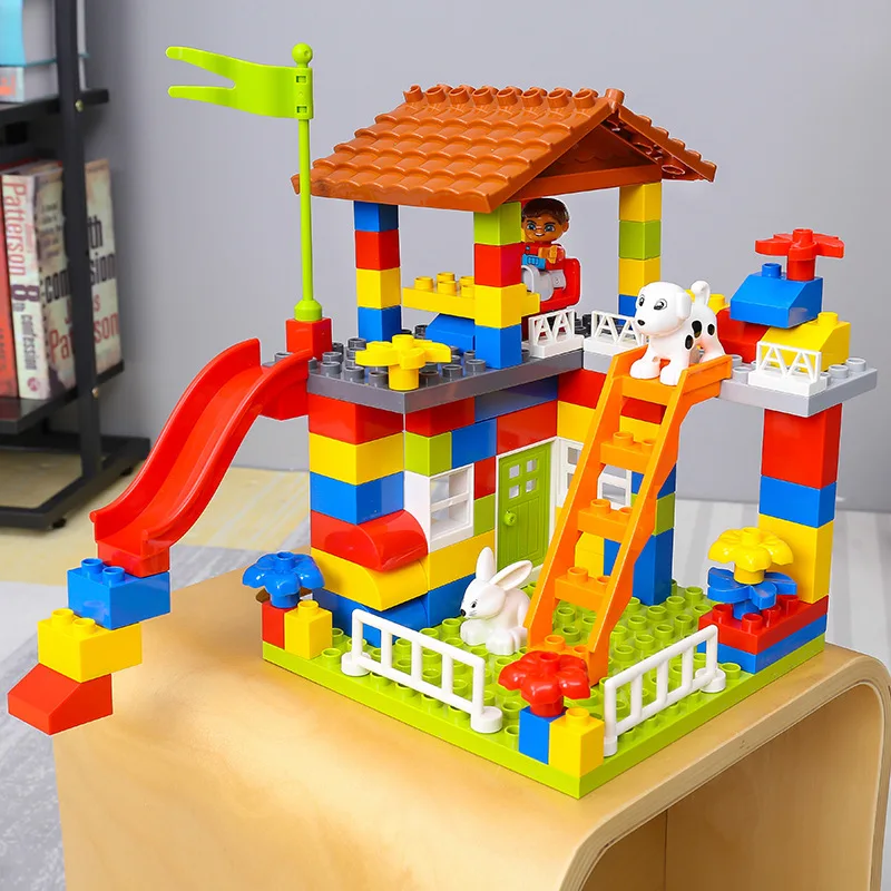 

Hot Sales Children Building Blocks Toy Baby Educational Assembled Large Particles Fight Inserted 1-2-3-6 a Year of Age