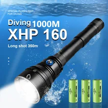 

880000LM XHP160 Most Powerful Diving Flashlight XHP90 High Power Diving Led Torch IPX8 Waterproof Underwater Lantern Hand Lamp