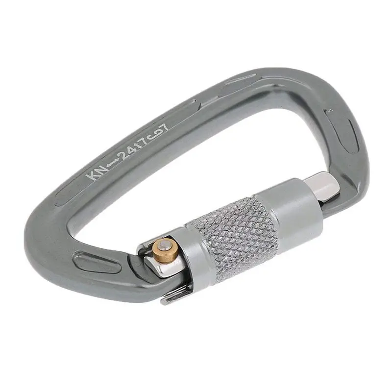 3 pcs 24 KN Aluminum Alloy Snap Hook D-Ring Rock Climbing Mountaineering Rappelling Multifunctional Snap Hook