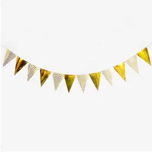 Aliexpress Amazon Золотой Серебряный Вымпел латте искусство День рождения Праздничная Свадебная вечеринка декоративное украшение