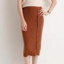Женские модные юбки в европейском и американском стиле, популярная Высококачественная юбка для саморазвития, дикая кашемир однотонного цвета, новая юбка