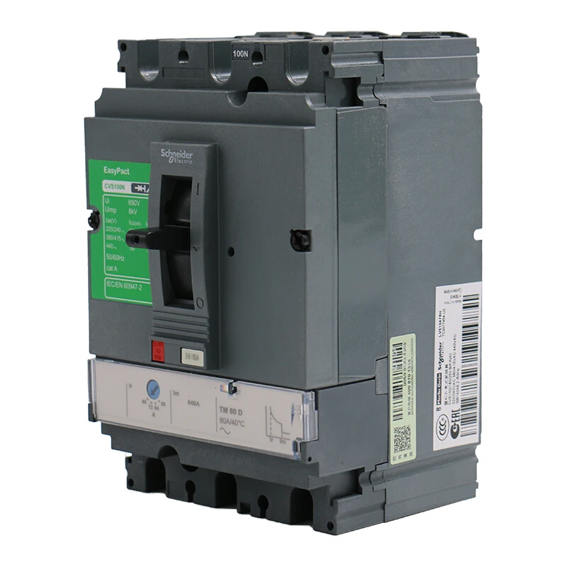 

Schneider electric литая Обложка автоматический выключатель MCCB CVS100N 3P TMD16A-100A