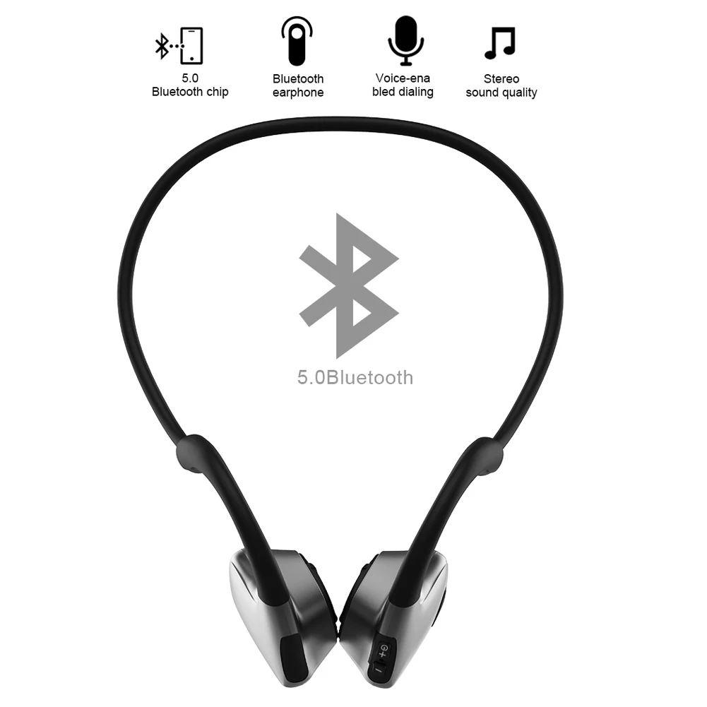 

Bluetooth Headphone HIFI Bone Conduction Ear-hook Sports Stereo Wireless Earphone OUJ99