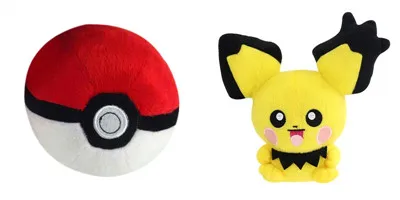 2 шт./компл. Аниме фигурки мяч Pichu Brinquedos плюшевые мишки 12 и 14 см мягкие Животные Плюшевые прекрасный подарок, кукла детские игрушки
