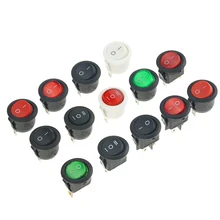 1PCS ON/OFF Rotonda Rocker Interruttore A Levetta 6A/250VAC 20A/12VDC di Plastica Pannello Interruttore di Pulsante di apertura 20 millimetri tasto di interruttore di Alimentazione
