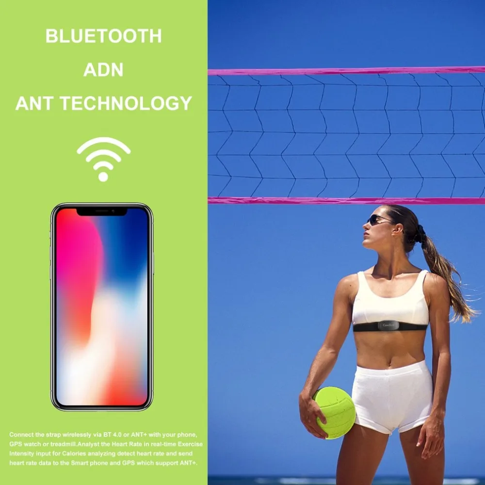 COOSPO нагрудный ремень в режиме реального времени монитор сердечного ритма сенсор беспроводной ANT технология Смарт Bluetooth открытый фитнес-оборудование