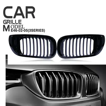 

For BMW E46 4 DOOR Facelift 2002 2003 2004 2005 Car ACCESSRIES CAR Replacement Gloss Black Car Front Kidney Racing Grille Grill