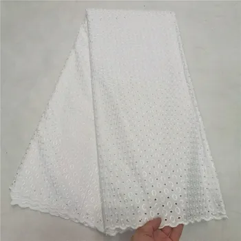 

Swiss lace fabric 2020 latest Satin 100%cotton embroidery African cotton fabrics Swiss voile lace popular Dubai style 5yards