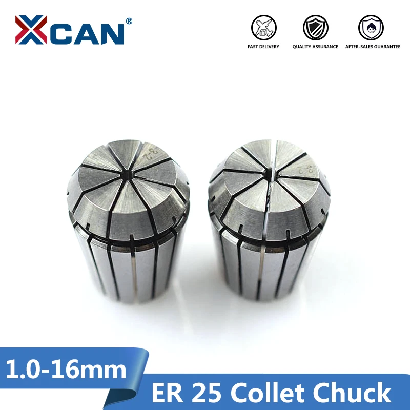 Цанговый Зажимной патрон XCAN 1 шт. 0 16 мм ER25 держатель инструмента для фрезерного