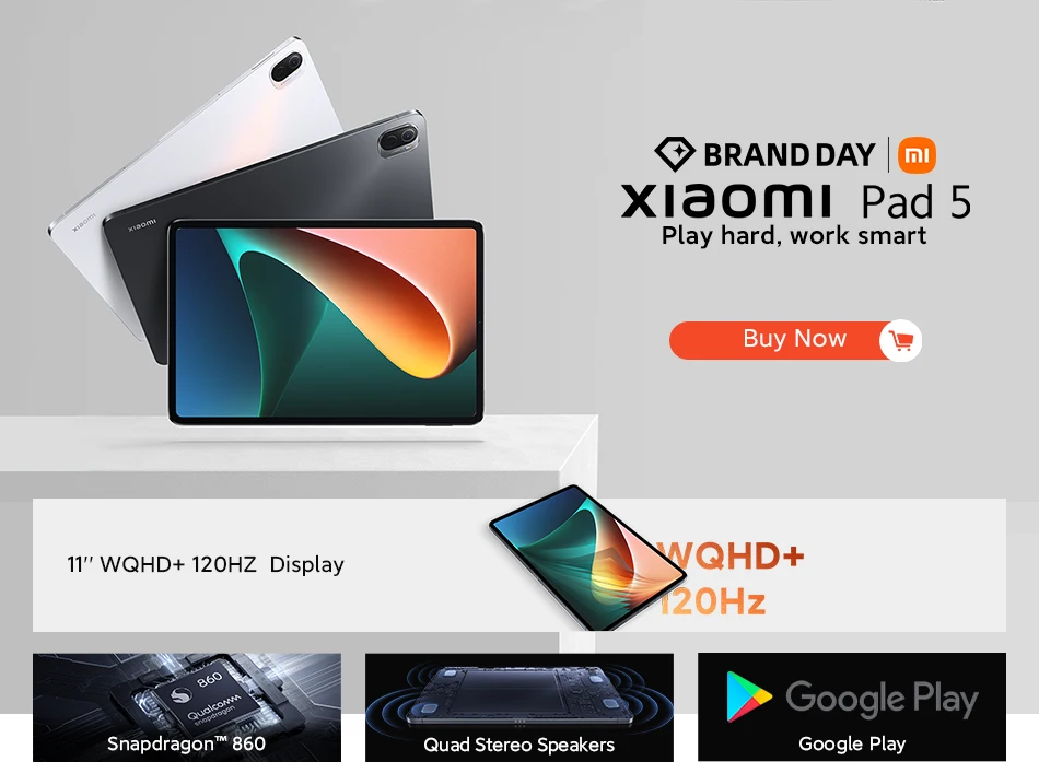 Xiaomi Mi Pad 5 Global Version 11 inch 2.5K LCD Screen Snapdragon 860 ...