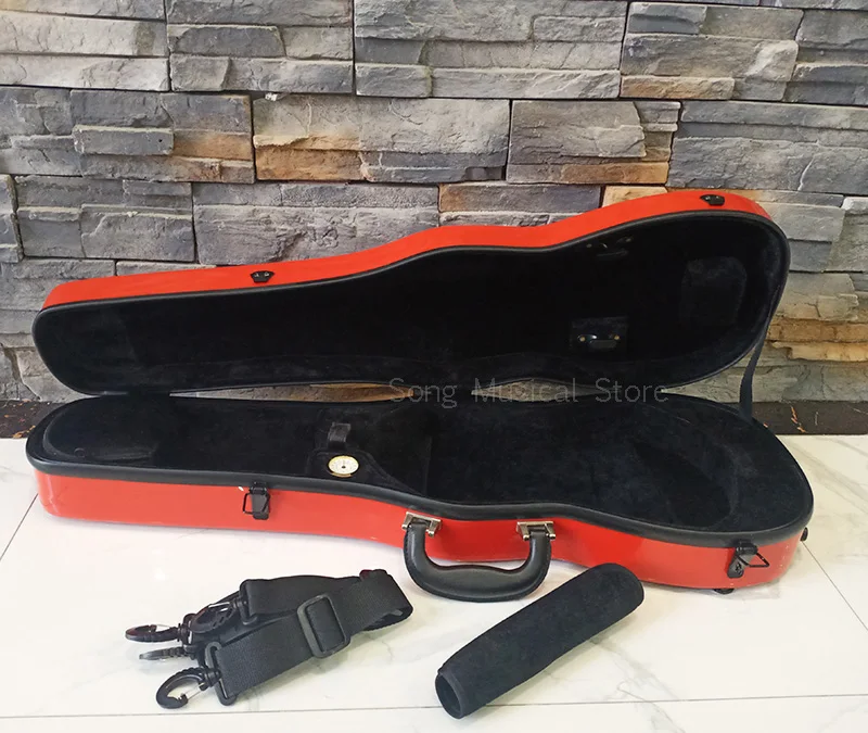 2 fibra de carbono duplo ombro leve caixa violino