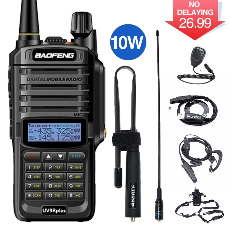 Walkie-Talkie Waterproof Two-Way-Radio UV9R Plus Long-Range IP68 High-Power Portable