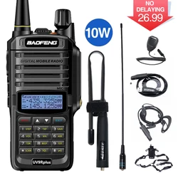 Baofeng – walkie talkie portable UV 9R plus 10W, étanche IP68, haute puissance CB Ham, longue portée 20 KM, UV9R, Radio bidirectionnelle pour la chasse 