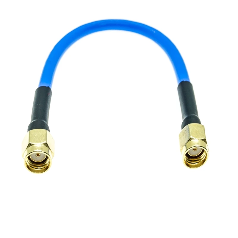 

RPSMA male to RP SMA male plug connector RG402 RG-402 Semi Flexible Coaxial Cable 0.141" 50ohm Blue