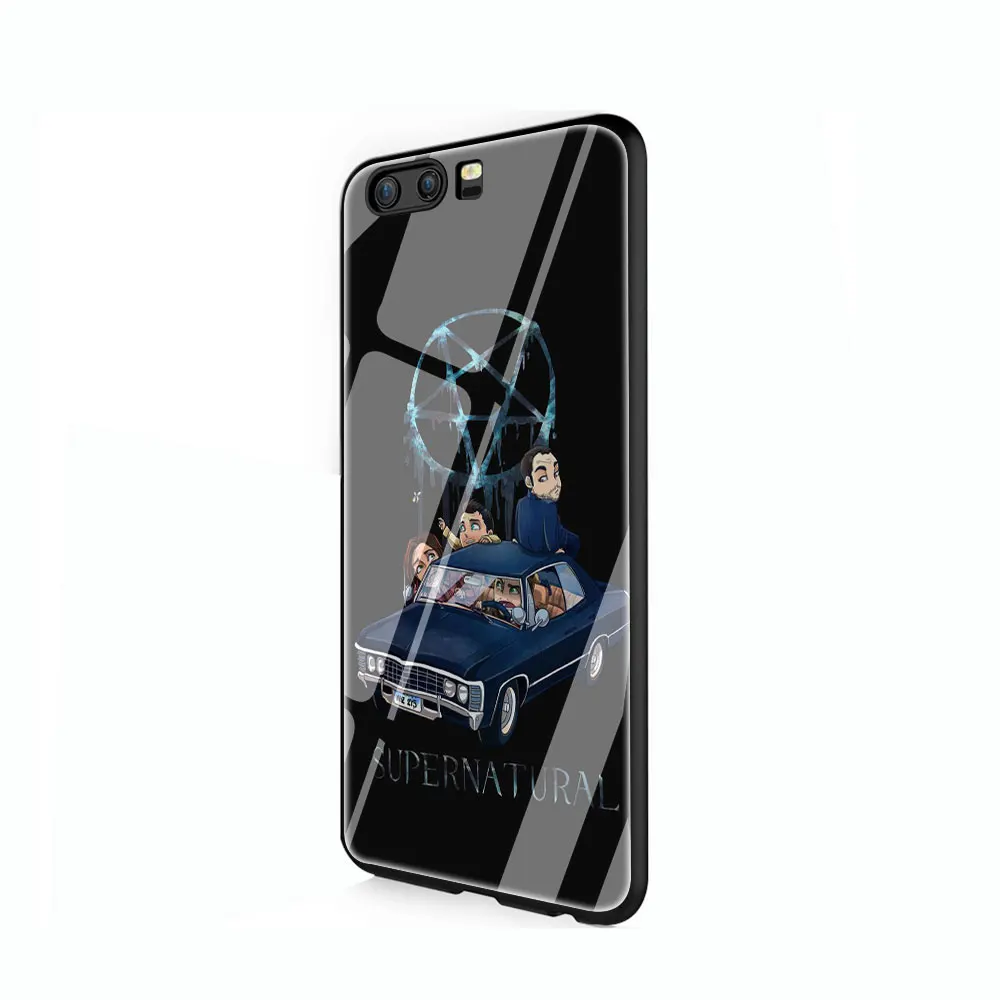 G2 EWAU cool Supernatural tv логотип закаленное стекло чехол для телефона huawei mate P 10 20 30 Lite Pro Y9 Honor 8X 7A - Цвет: G2