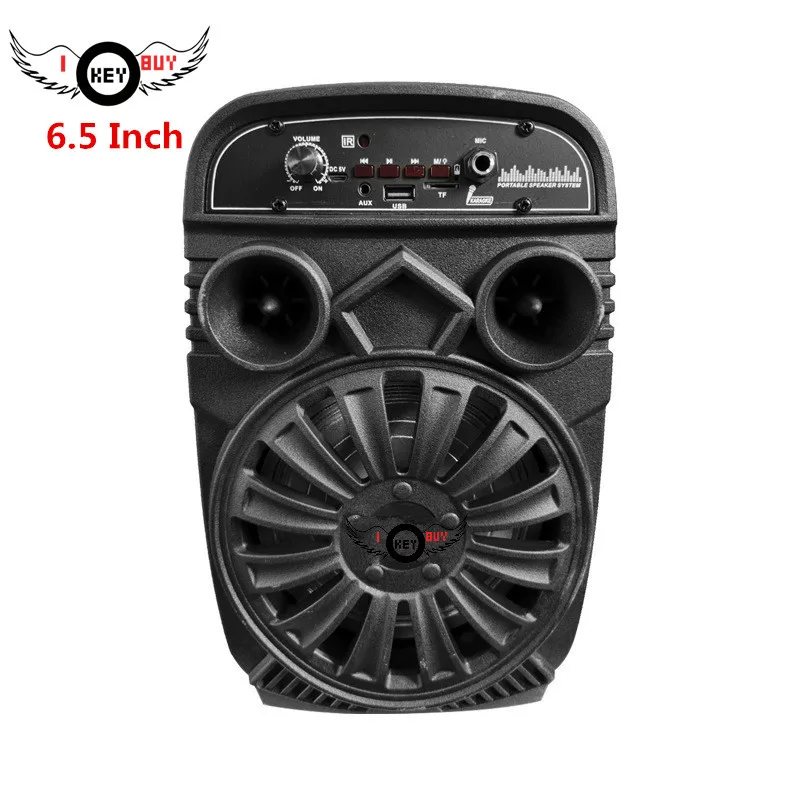 

6.5 Inch Bluetooth Portable Trolley Speakers Built-in Li Battery Colorful Lights Mic Large Volume Audio Home Party Subwoofer