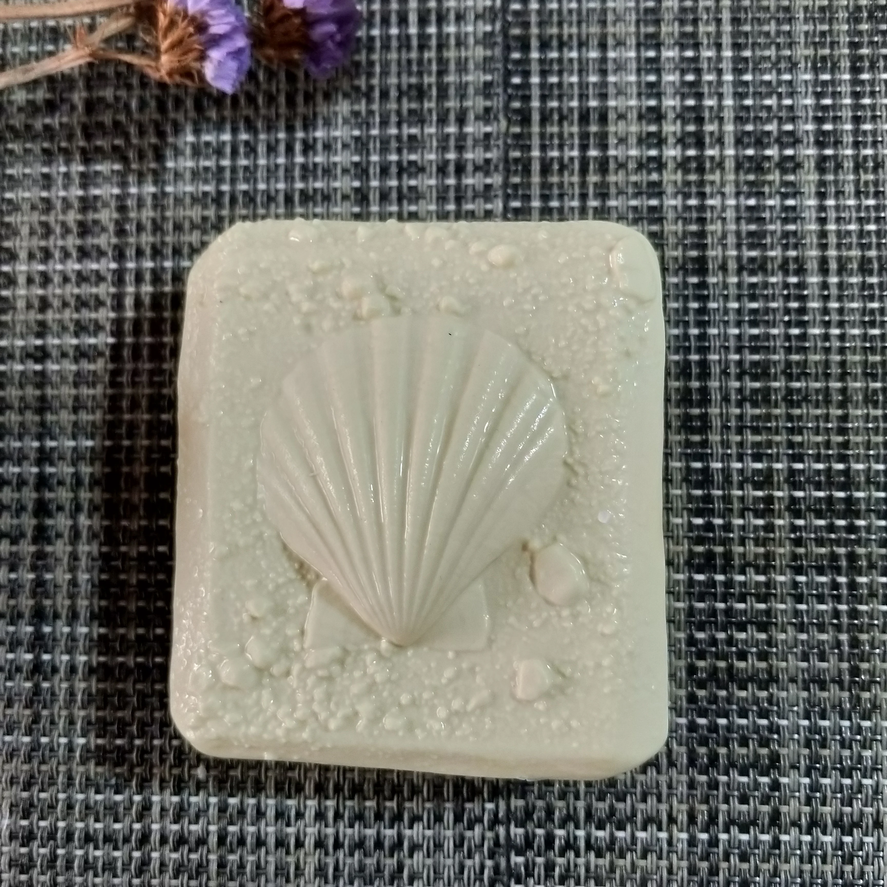 QT0154 PRZY Beach Shell Square Silicone Mold Soap Mould Handmade Soap Making Molds Candle Silicone Mold Resin Clay Moulds