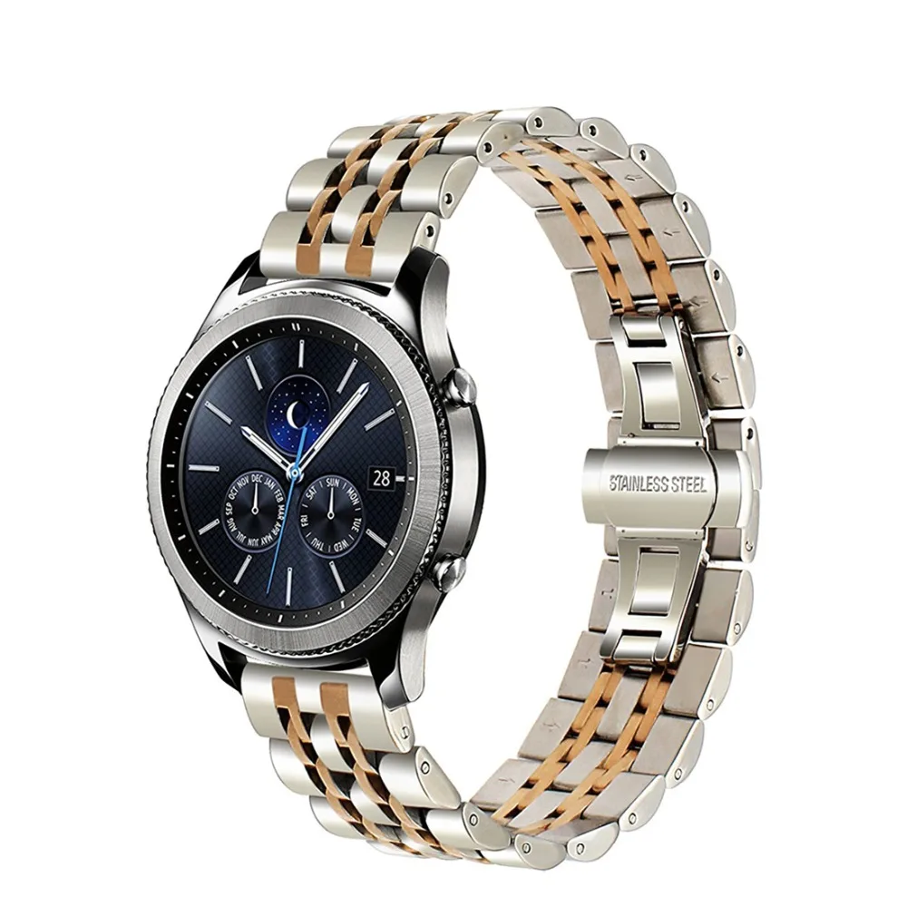 Ремешок из нержавеющей стали для samsung galaxy watch 46 мм/gear S3 Frontier/Classic R760/R770 Huami band bracelet watch band