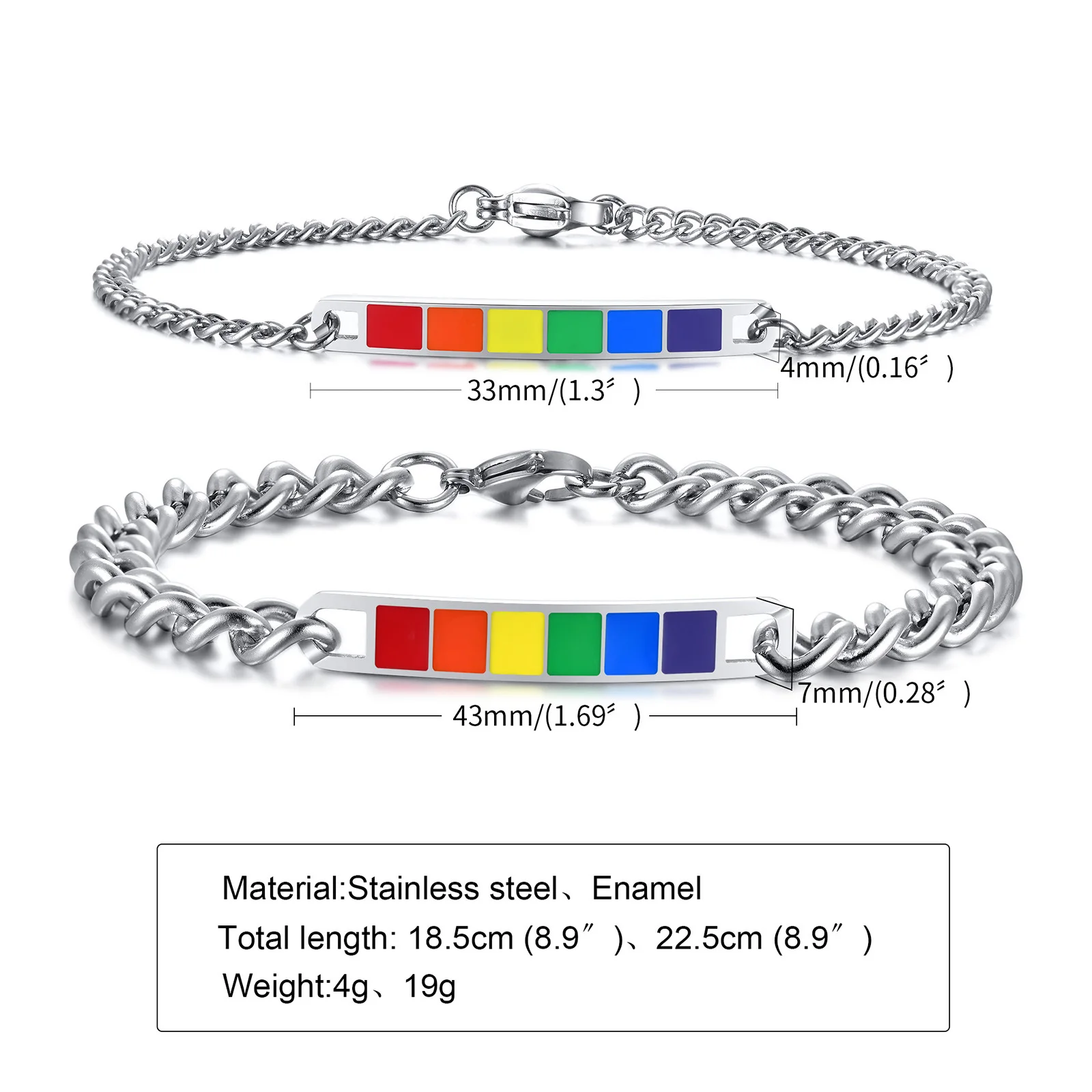Stainless Steel Bracelet Vnox Rainbow Color LGBTQ Pride Bracelets for Women Men Jewelry Stainless Steel Rainbow Pride Parade Wristband Accessory stainless steel bracelet,fashion bracelet,fashion jewelry