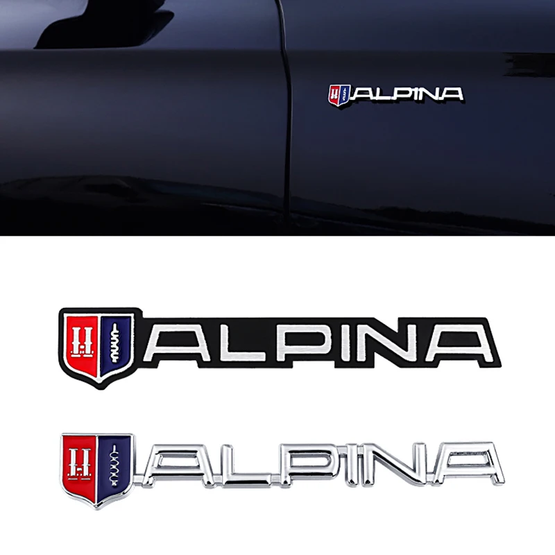 Металлические 3d-наклейки 1 шт. для логотипа Alpina Эмблема багажника передней